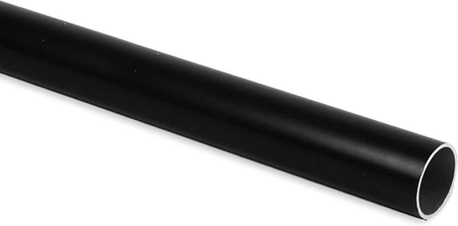 Eleganca Kledingstang – Kledingroede rond – 90 cm – Inclusief kastroede dragers en schroeven Montage onder plank Ø28.5mm Aluminium Zwart - Foto 3