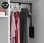 Eleganca Kledinglift Kledingstang Hoge kwaliteit Kledingroede Uittrekbare Garderobestang Extra stevige garderobelift Zwart – 60 83cm 12kg - Thumbnail 1