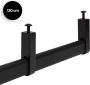 Eleganca kledingstang – Extra zware kleding roede – Montage onder plank – Inclusief 2 extra stevige aluminium eindhouders & 1 midden houder – Geschikt voor zware kleding buigt niet door – Metaal 120 cm – Matt Zwart - Thumbnail 2