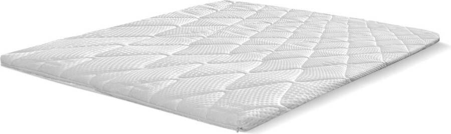Eleganzzz Topper Met Border HR40 koudschuim 6cm 140x200cm Topper Matras Tweepersoons Topdekmatras