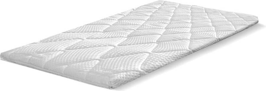 Eleganzzz Topper Met Border HR40 koudschuim 6cm 80x200cm Topper Matras Eenpersoons Topdekmatras