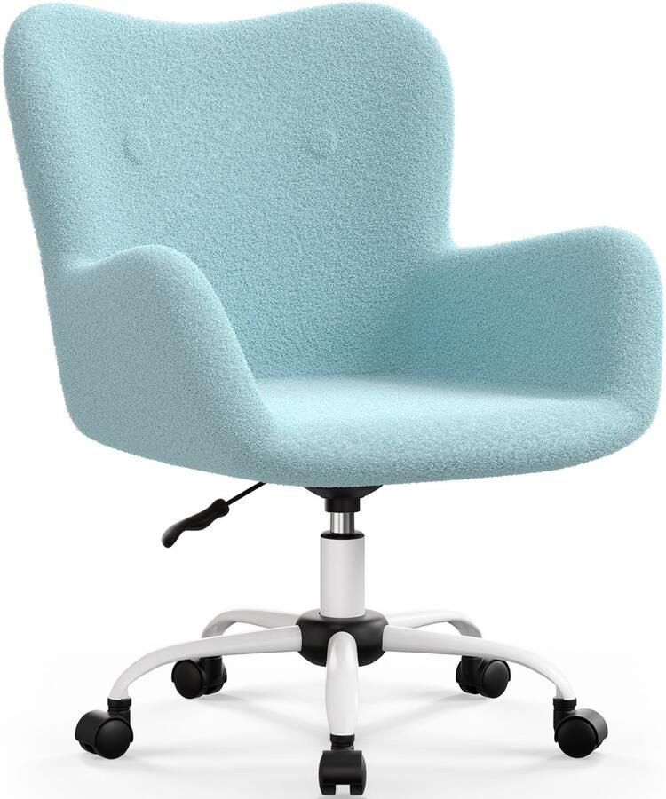 Elekiatech Ergonomische Bureaustoel Bureaustoelen voor Volwassenen met Verstelbare Hoofdsteun Armleuningen en Lendensteun 150 Kg Blauwgroen - Foto 2