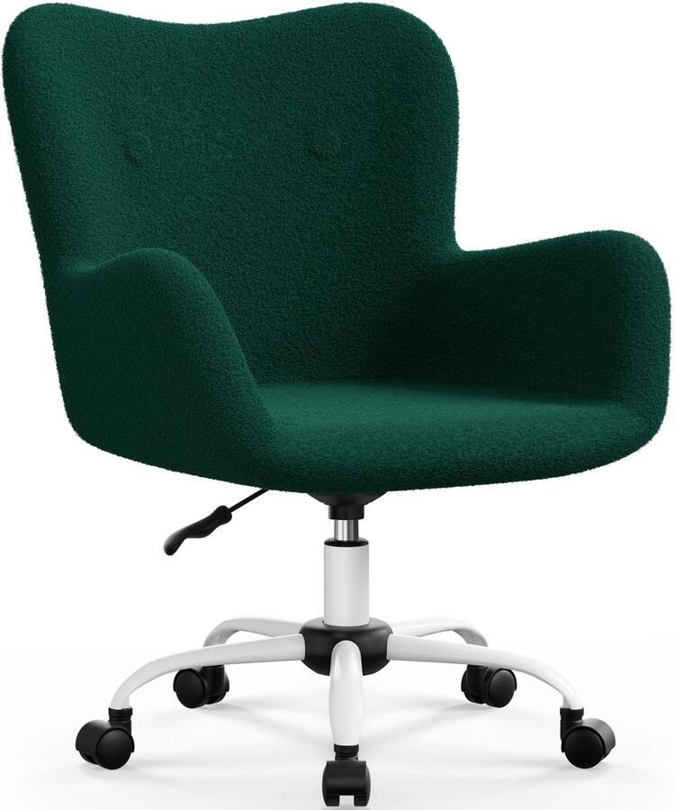 Elekiatech Ergonomische Bureaustoel Bureaustoelen voor Volwassenen met Verstelbare Hoofdsteun Armleuningen en Lendensteun 150 Kg Groen - Foto 2