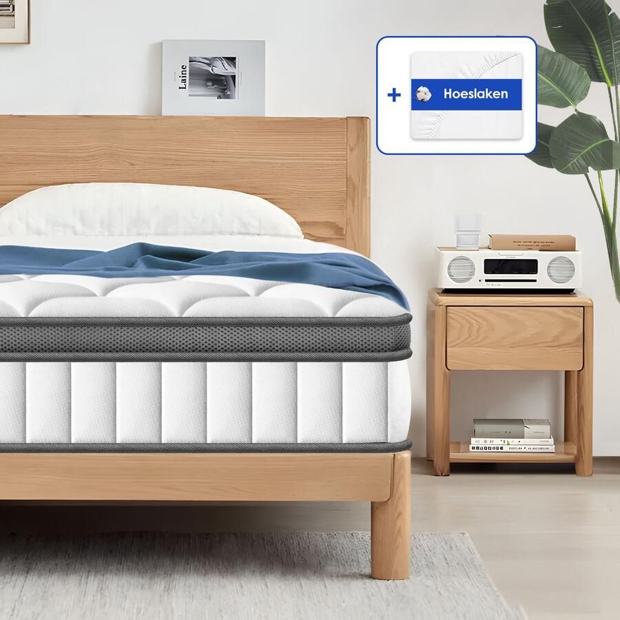 Elekiatech Matras 140 x 200 cm 25 cm Dik Tweepersoonsmatrassen-Latex Pocketvering Matras Anti-Allergische met 9 laags Composietstructuur - Foto 4