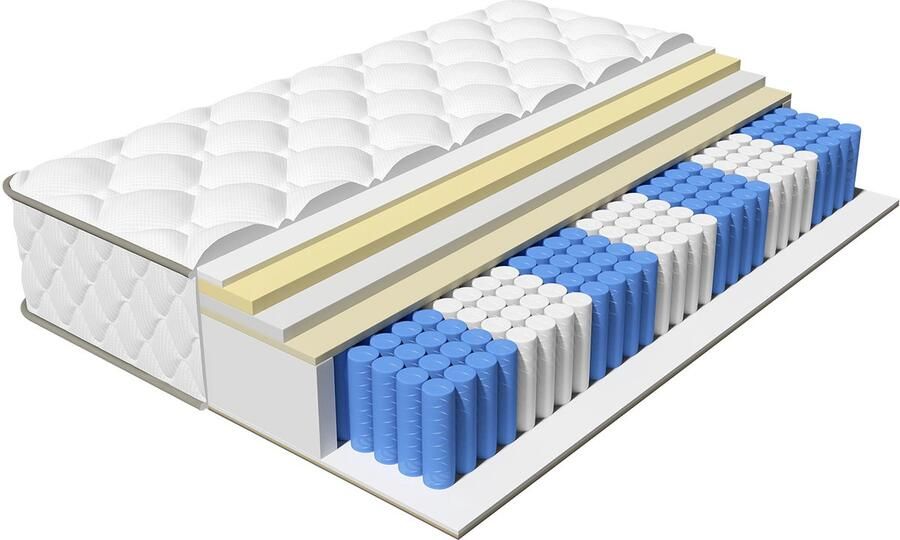 Elekiatech Matras 100 x 200 cm-22 cm dik Eenpersoonsmatrassen Anti-Allergische Pocketvering Matras met 9-laags Composietstructuur