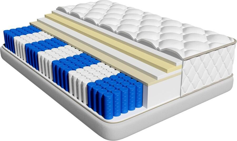 Elekiatech Matras 140x200 cm 22 cm dik-Tweepersoonsmatrassen Pocketvering matras met 9-laags composietstructuur