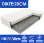Elekiatech Matras 140 x 200 cm 20 cm Dikte Tweepersoonsmatrassen 7 Zones Pocketvering Anti-allergische Premium Plus Tijk - Thumbnail 1