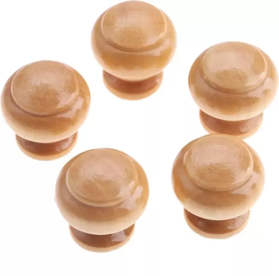 MerkIoos 10 Stuks Luxe Houten Ladeknop Handvat 25X25Mm Meubelknop Met Schroef Handgrepen