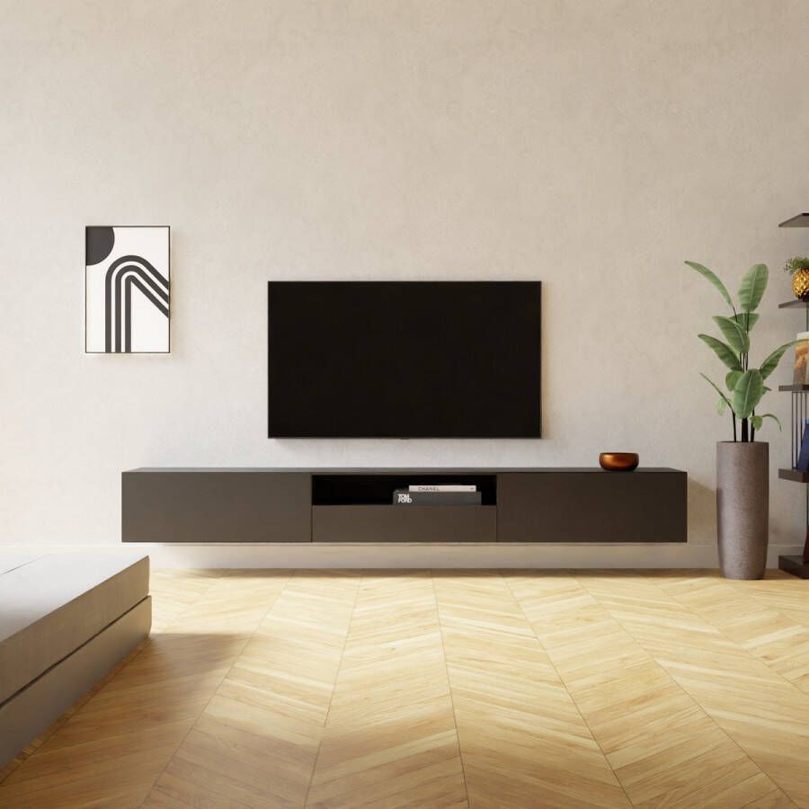 Elements TV-meubels TV Meubel dressoir MDF 2 kleppen 1 lade met open vak 180 CM