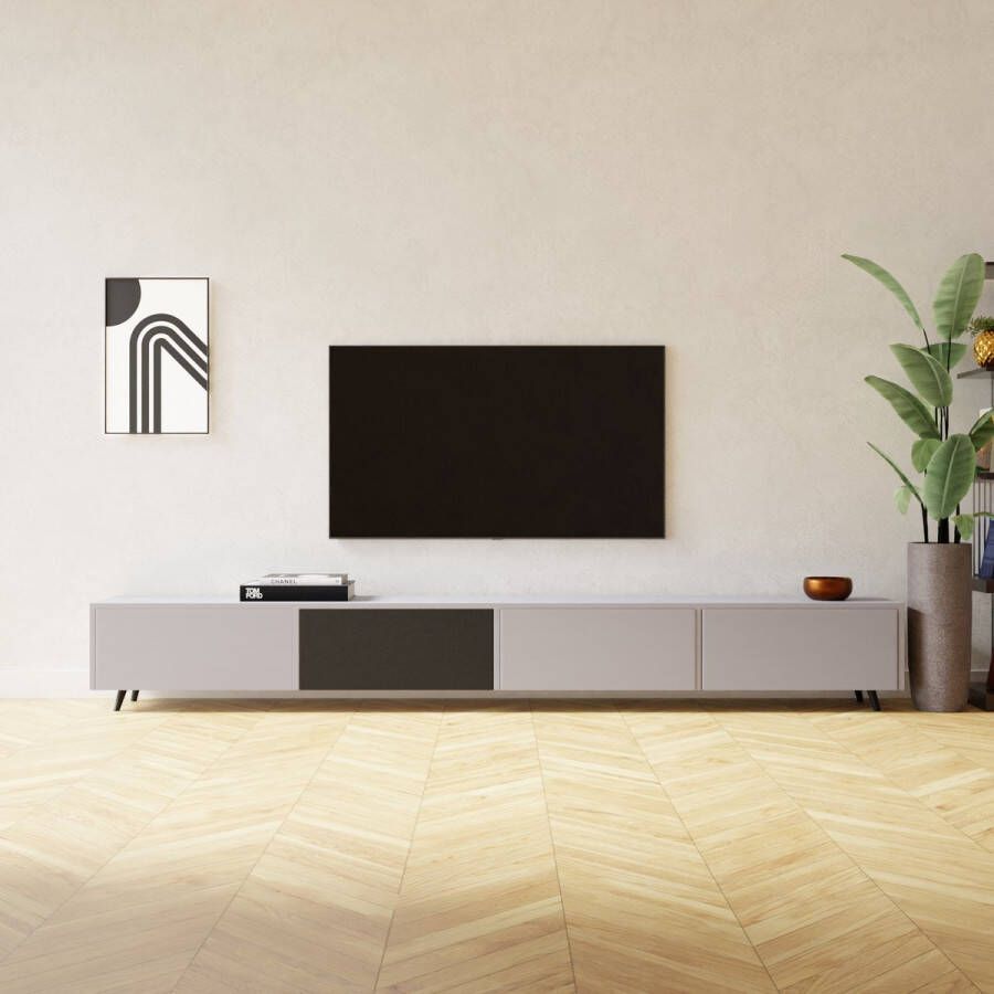 Elements TV-meubels TV meubel drie kleppen één klep met speakerdoek 280 CM