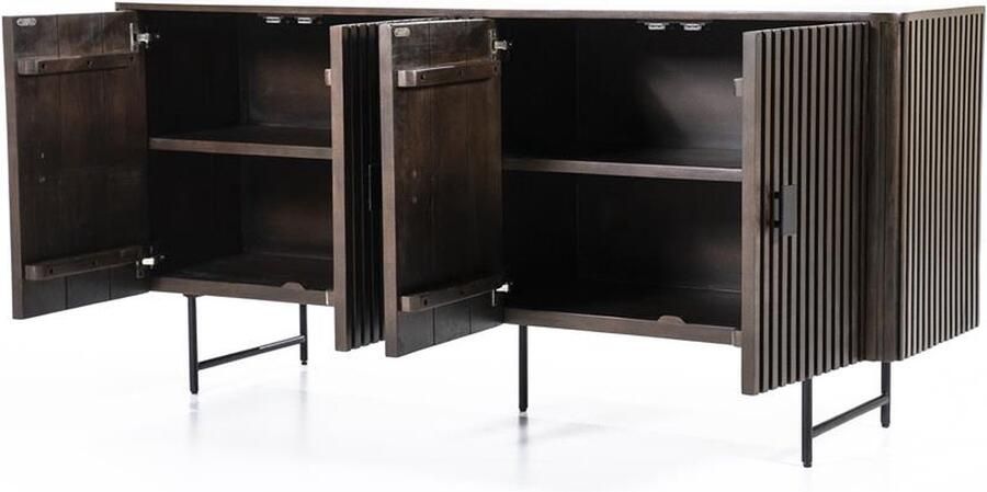 Eleonora Dressoir Remi Mangohout en metaal Bruin 170cm