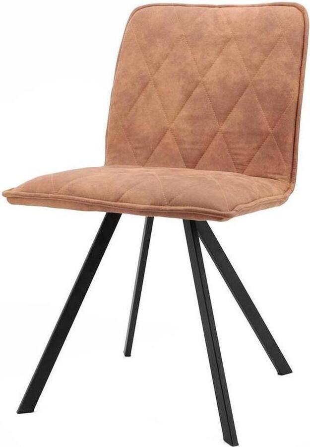 Eleonora Eetkamerstoel Stof Cognac 50x55x86cm Jeroen