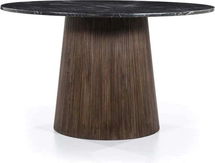 Eleonora Eettafel Maxim Zwart Marmer Rond