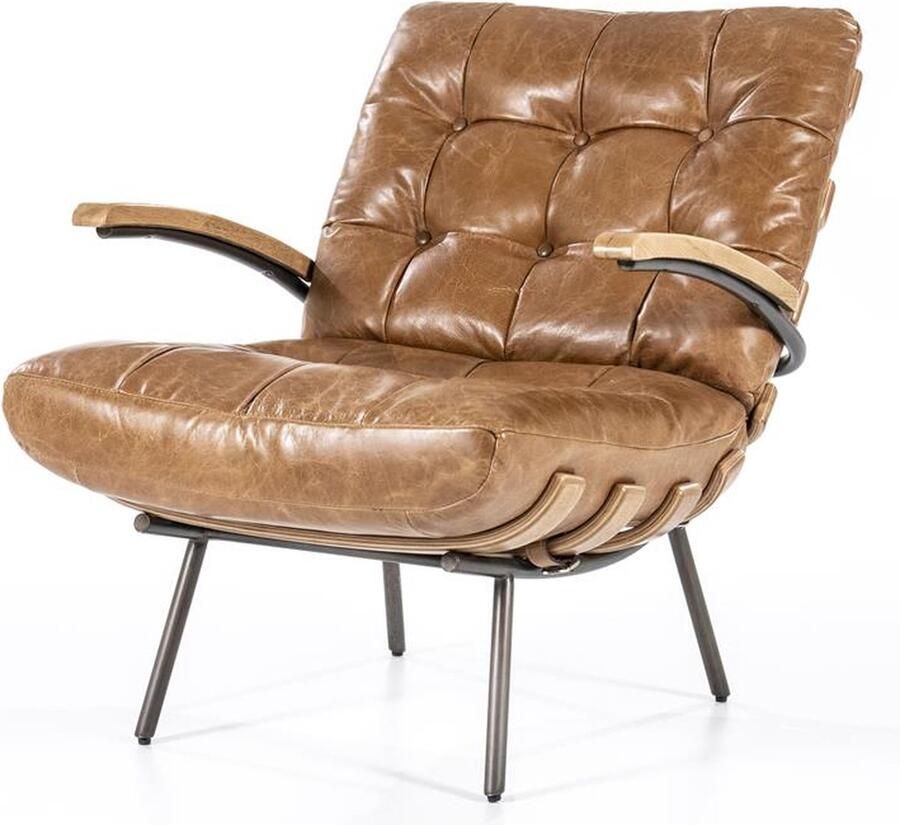 Eleonora Fauteuil Bastiaan Cognac Leer