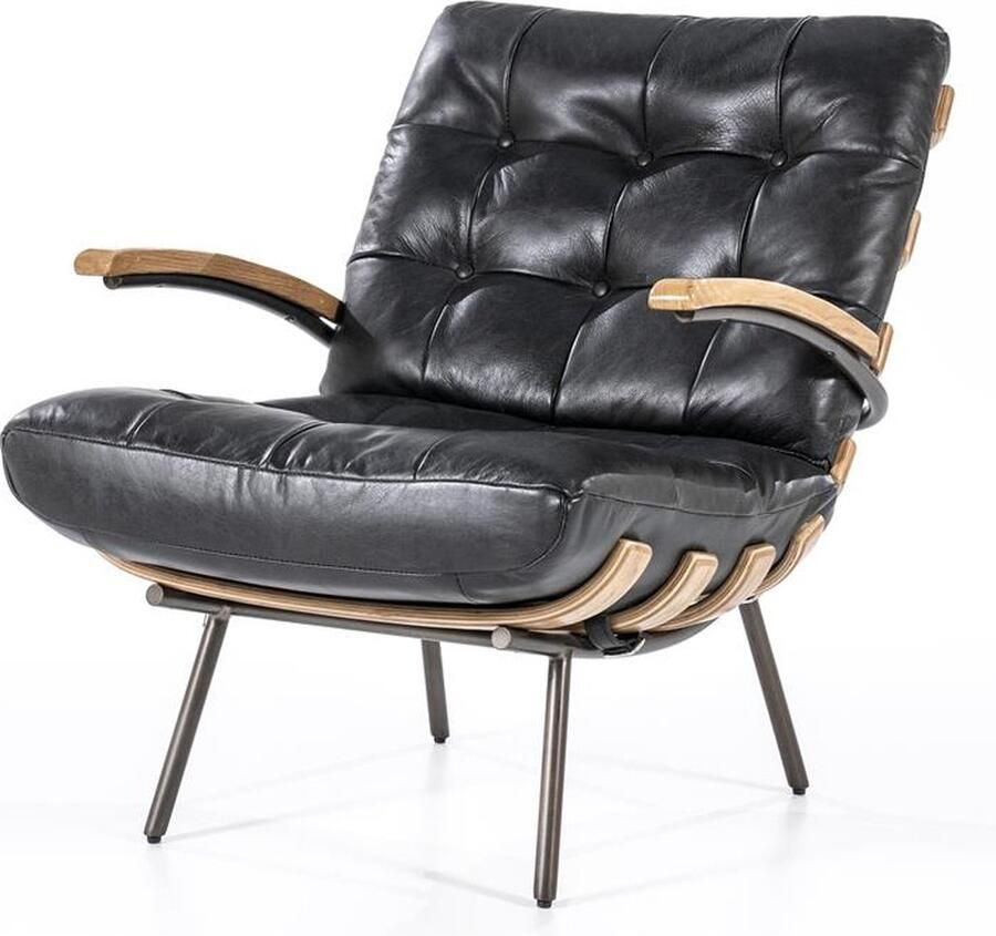 Eleonora Fauteuil Bastiaan Zwart Leer