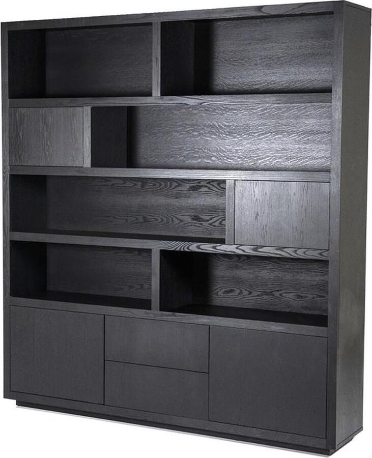 Eleonora Opbergkast Helsinki Eiken Zwart 220 x 200cm