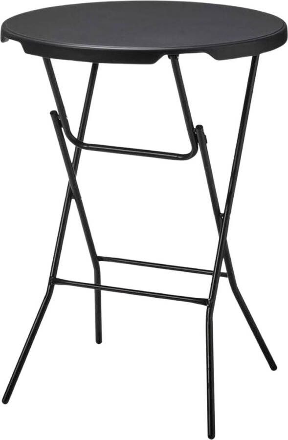 ElixPro 1x Zwarte Statafel Partytafel Staantafel Weerbestendig en Robuust Cocktailtafel Partytafel Hoge Staan Tafel 80x110cm Klaptafel Inklapbaar Zwart