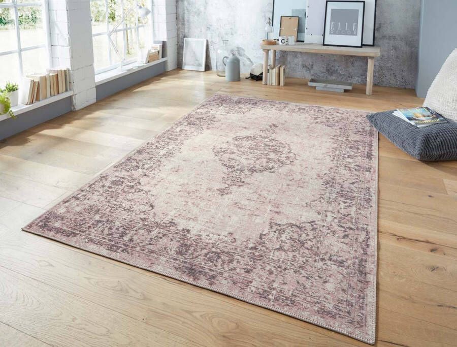 Elle Decor Vintage vloerkleed – Pleasure Roze Zwart Vertou 200x290cm - Foto 2