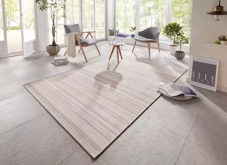 Elle Decoration Binnen & buiten vloerkleed Calais beige taupe 80x150 cm