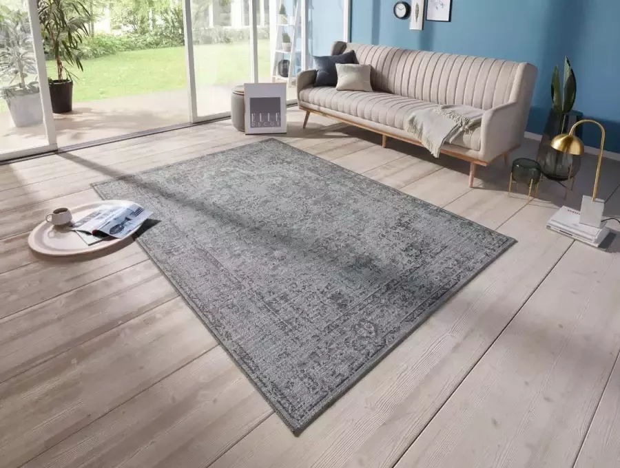 Elle Decoration Binnen & buiten vloerkleed Cenon blauw 77x150 cm