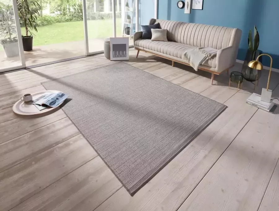 ELLE DECORATION Vloerkleed Lens Geschikt voor binnen en buiten woonkamer balkon terras tuin slijtvast en gemakkelijk in onderhoud platweefsel - Foto 2