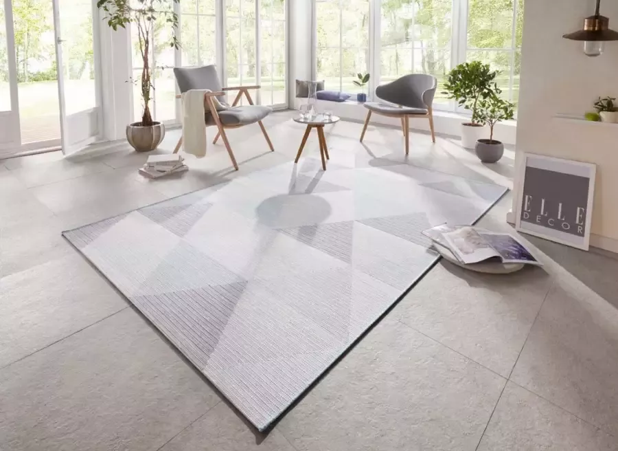 Elle Decoration Binnen & buiten vloerkleed Sevres blauw 80x150 cm - Foto 2