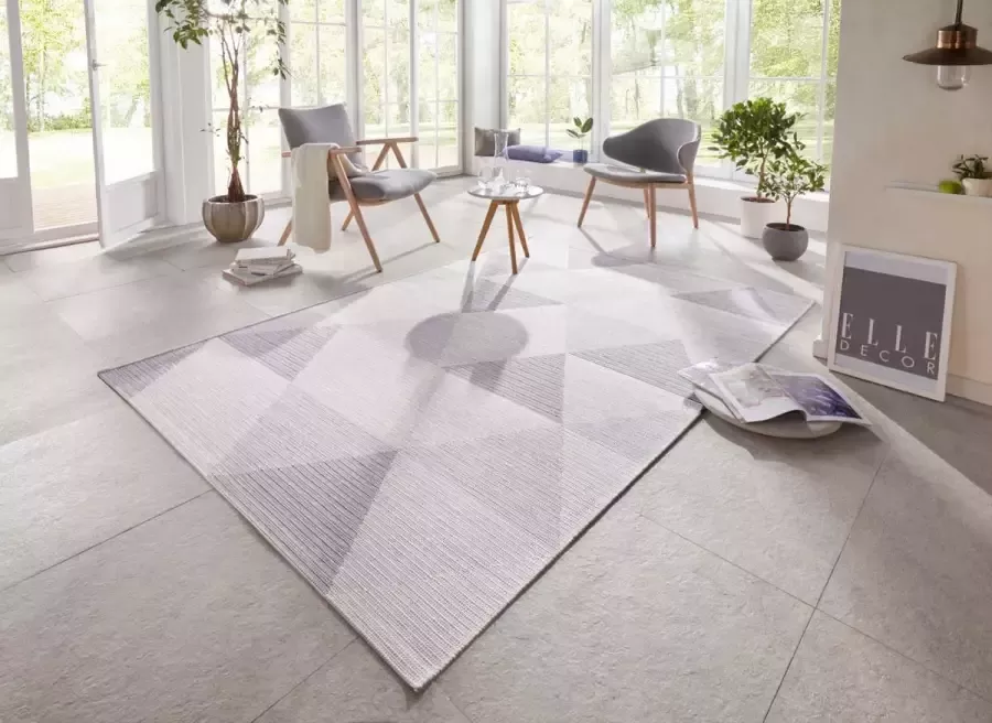 Elle Decoration Binnen & buiten vloerkleed Sevres lichtgrijs 140x200 cm - Foto 2