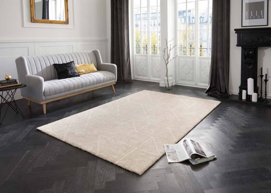 Elle Decoration Design vloerkleed Arles beige crème 80x150 cm