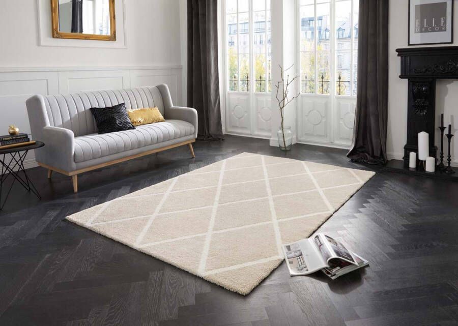 Elle Decoration Design vloerkleed Lunel beige crème 160x230 cm