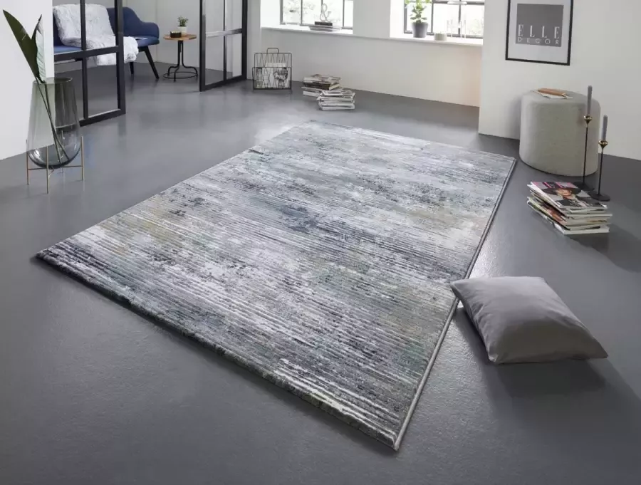 Elle Decoration Design vloerkleed Trappes zilver blauw 120x170 cm - Foto 2