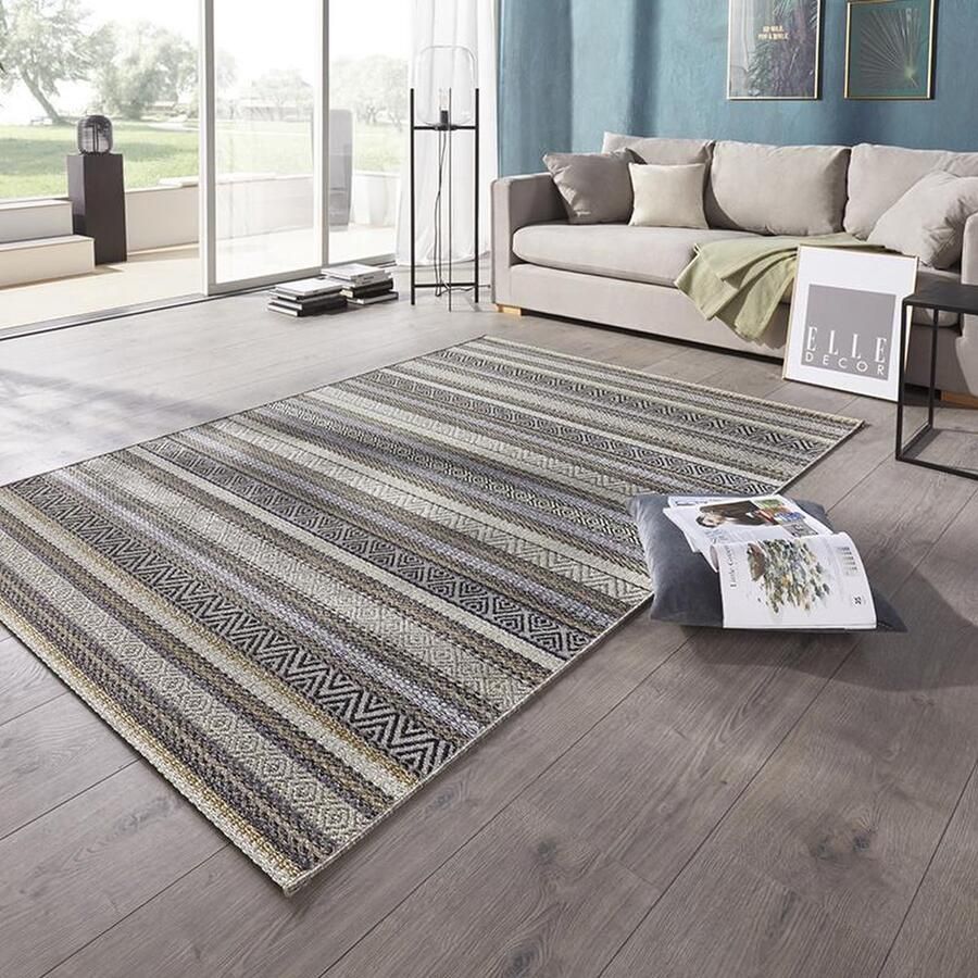 Elle Decoration Binnen & buiten vloerkleed Rodez meerkleurig 80x150 cm