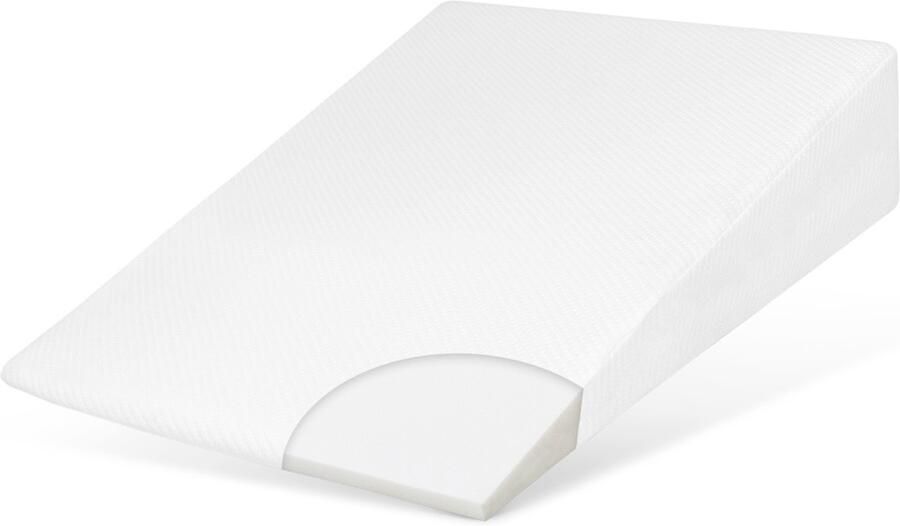 ELONEO Bed Wigkussen Steunkussen 80x100 cm Visco Mineraal Schuim Orthopedisch Rugsteunkussen Anti Reflux Kussen voor Bed