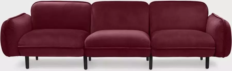 EMKO bean sofa 3-zits modulaire bank velours bordeaux rood