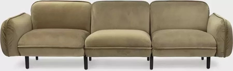 EMKO bean sofa 3-zits modulaire bank velours mosgroen