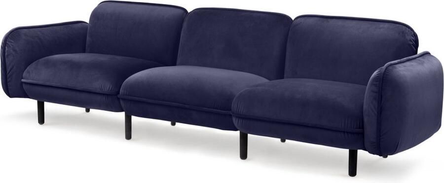 EMKO bean sofa 3-zits modulaire bank velours koningsblauw