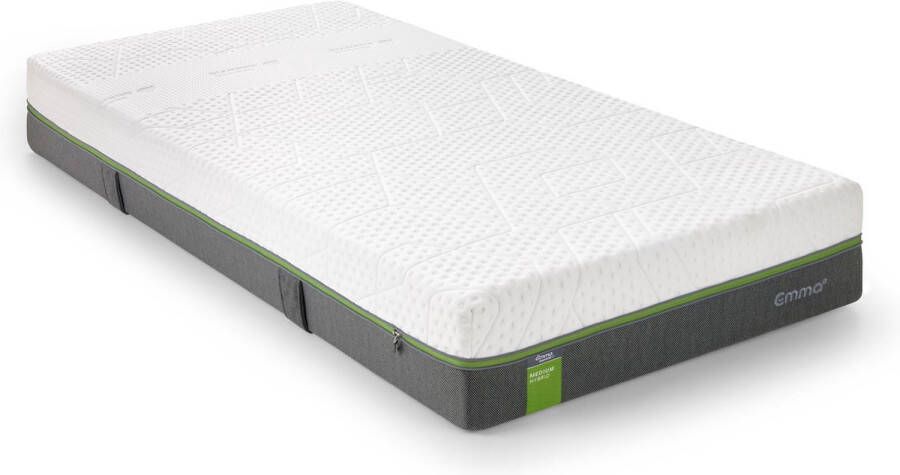 Emma Diamond Medium Hybrid koudschuim pocketvering matras 100 x 220 cm 10 jaar garantie 25 cm tot 120 kg