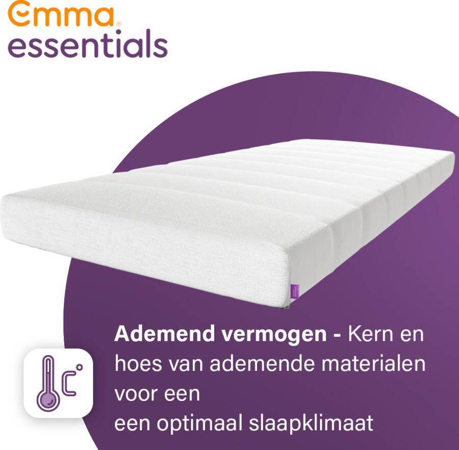 Emma Essentials Matras 180x200 cm ergonomische matras 16cm hoog Ademend 30 nachten op proef Ontworpen & Vervaardigd in Europa
