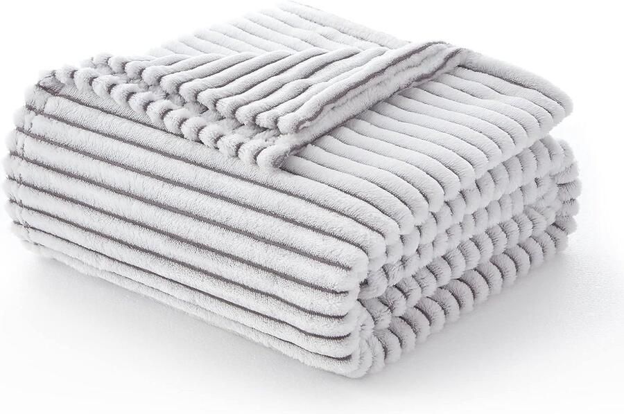 Emme Knuffeldeken pluizige deken fleece-deken zacht pluche warme en gezellige deken dubbellaags 3D-touch-ervaring perfect voor bed bank en bank stoel (grijs 228 6 x 228 6 cm)