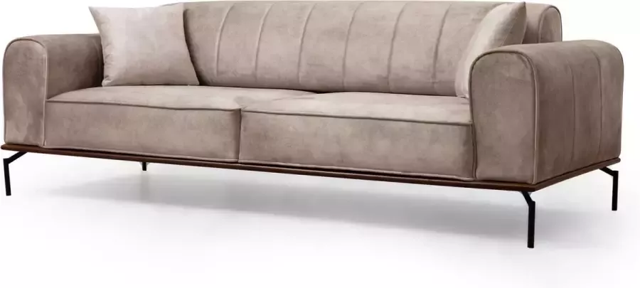 Emob 3-zits slaapbank Comfort en stijl Beukenhouten frame Crèmekleur - Foto 3