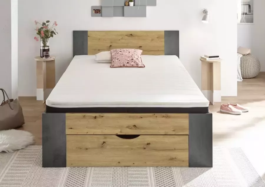 Emob Bed Rudi met 1 lade 140x200 Bruin - Foto 4