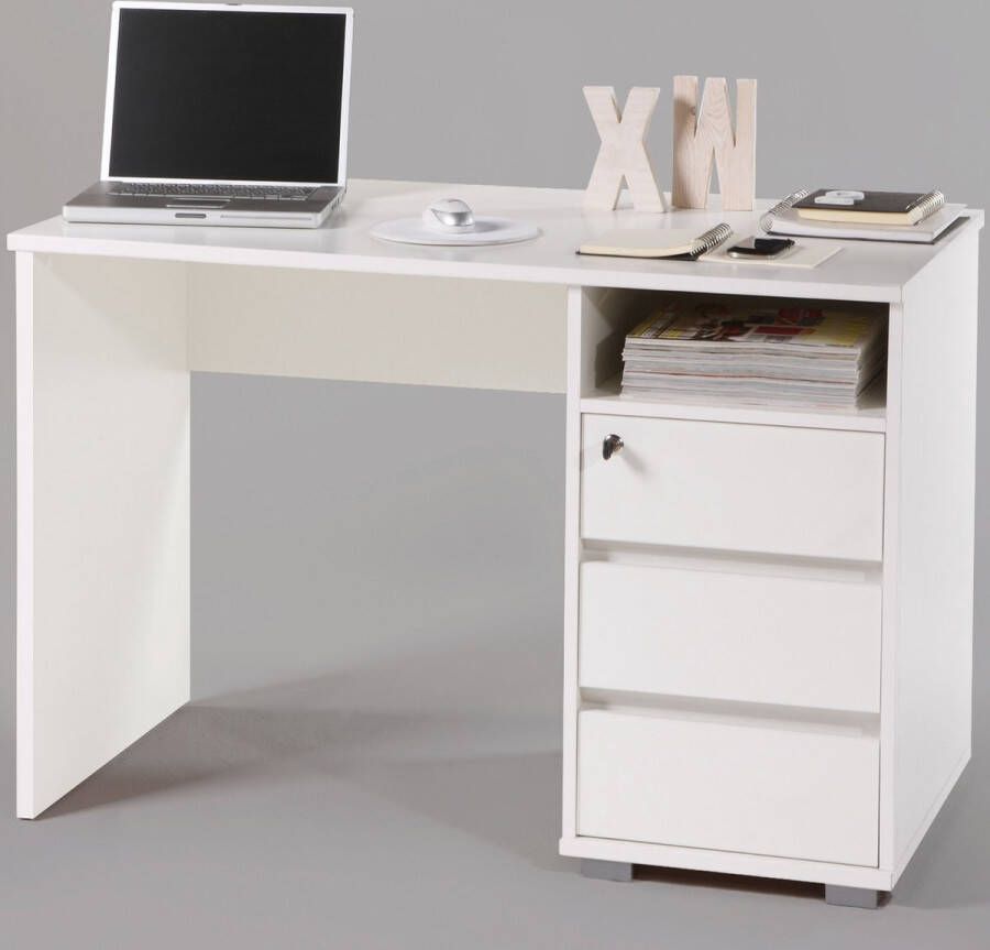 Hioshop Sea bureau 1 lade en 1 plank zwart.