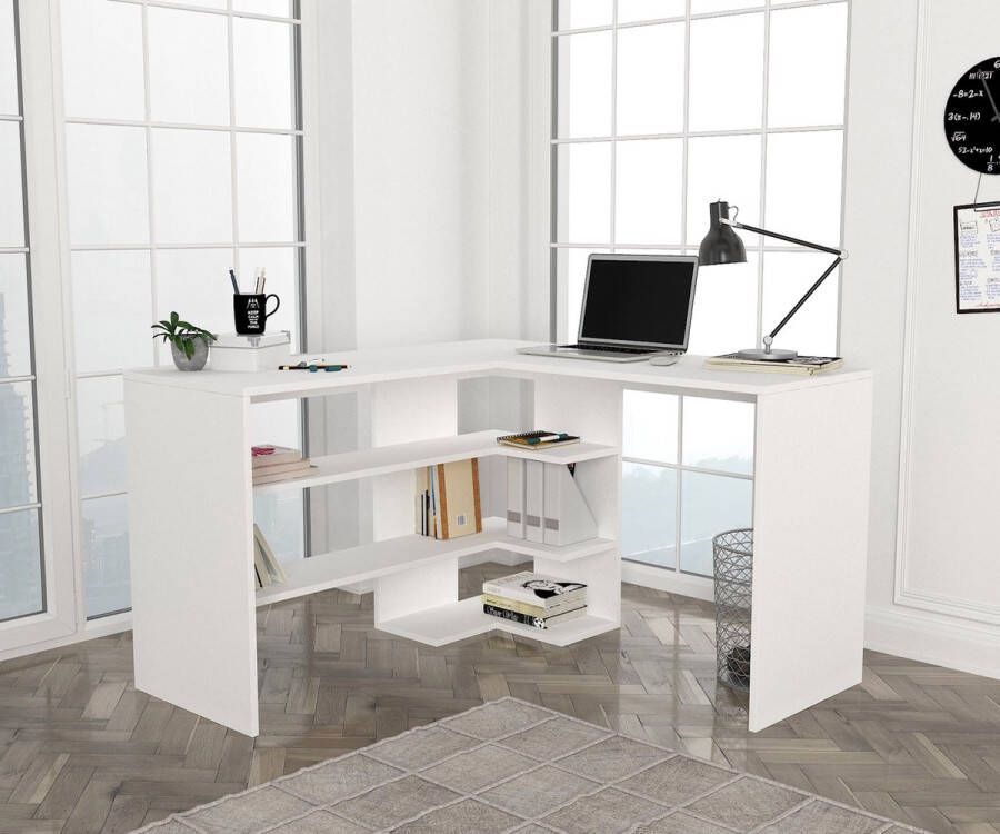 Asir studiebureau. 100% GEMELAMINEERDE SPAANPLAAT. Dikte: 18 mm. Metalen poten. Breedte: 120 cm Hoogte: 75 cm Diepte: 60 cm - Foto 5