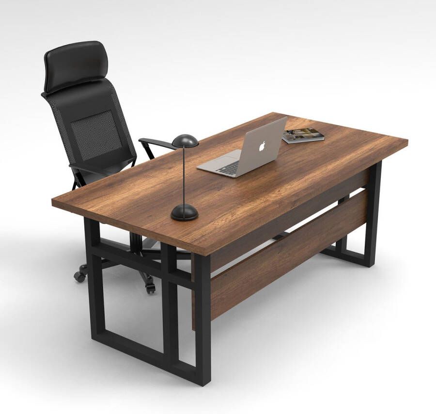 Emob Hoekbureau Inovo met lade eik Kantoor outlet Bruin Hout; Melamine; Spaanplaat Kantoor outlet Op voorraad - Foto 2