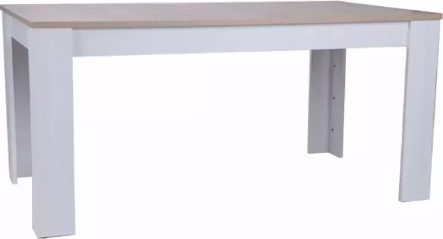 Stolkom Eettafel Romance eettafel landhuisstijl BxHxD 160-200x76x100 cm Uittrekbaar van 160 tot 200 cm landhuisstijl melamine tafel