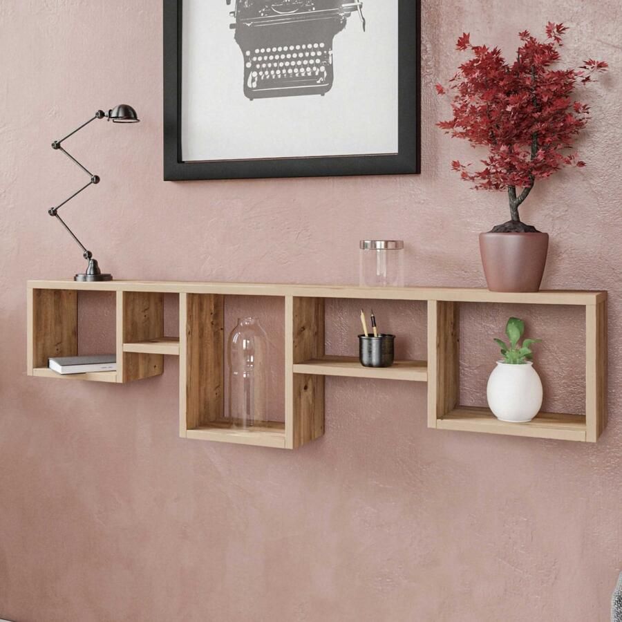 Emob Amanos Wandplank 100% MELAMINE Grenen Asir Group Summer Sale Bruin Melamine Summer Sale Op voorraad