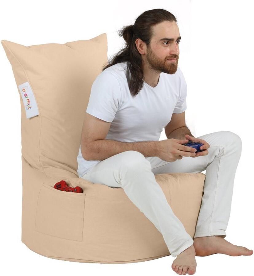 Emob Atelier Del Sofa Tuin Zitzak Waterdicht Styrofoam Gevuld Nerts. Zitmeubelen Beige Polyester Zitmeubelen Op voorraad - Foto 2