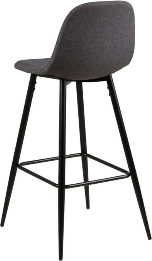 Emob Barstoel Wilhelm H:73cm donkergrijs zwart Set van 2 - Foto 4