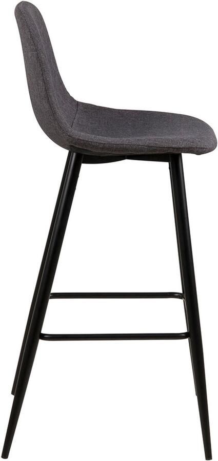 Emob Barstoel Wilhelm H:73cm donkergrijs zwart Set van 2 - Foto 3