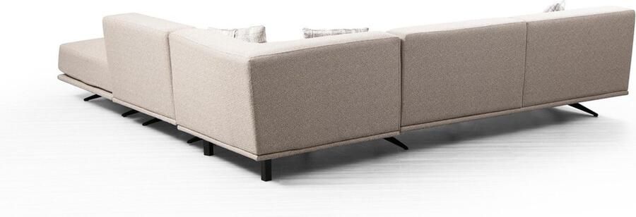 Emob Bentley Hoekbank BEUKENHOUT SPAANPLAAT Beige Zitmeubelen Beige Hout; Polyester Zitmeubelen Op voorraad