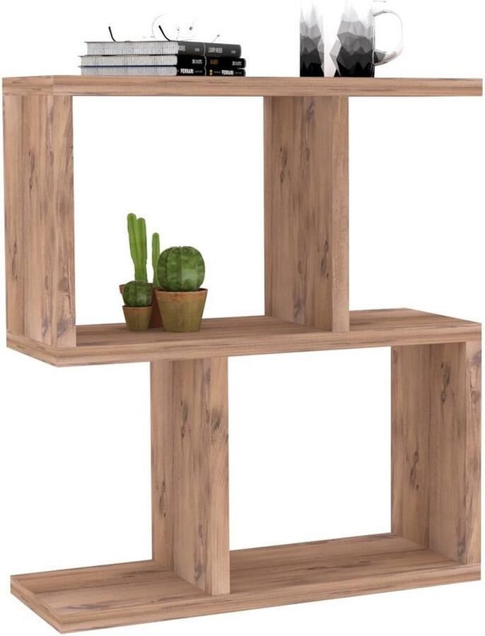 Emob Bijzettafel Woody Fashion 45 x 17 x 51 5 cm Atlantic Pine-design Hoektafels Bruin Spaanplaat Hoektafels Op voorraad